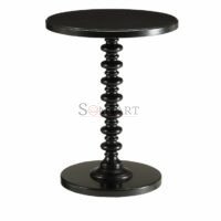 Sculpted Round Accent Side Table 22" Tall Soni Art - Image 3