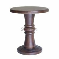 Hosten Solid Wood Pedestal End Table for Living Room Hallway - Image 3