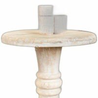Hosten Solid Wood Pedestal End Table for Living Room Hallway - Image 4
