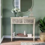 Viena Vintage Solid Wood 2-Drawers Console Table | Wooden Console Table Online | Solid Wood Console Table Online | Entryway Wooden Console Table | Soni Art