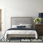 Dinora Solid Wood Frame Upholstered Headboard Bed