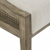 Wingback Back Set of 2 Woven Chairs with Upholstered Cushions – Solid Wood | Soni Art - Image 9