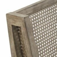 Wingback Back Set of 2 Woven Chairs with Upholstered Cushions – Solid Wood | Soni Art - Image 8