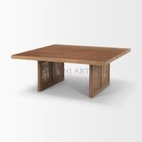 Carlton Solid Wood Coffee Table - With Cane Accented Base Coffee Table - Image 11