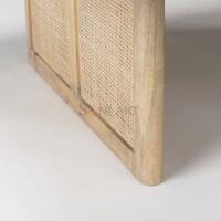 Carlton Solid Wood Coffee Table - With Cane Accented Base Coffee Table - Image 15