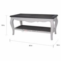 International Caravan Ashbury 2 tier Wooden Coffee Table - Image 4