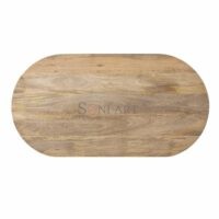 Conan Oval Mango Wood Coffee Table 38 Inch by Soni Art - Image 5