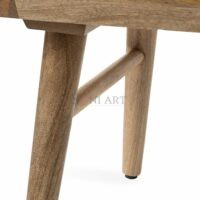 Conan Oval Mango Wood Coffee Table 38 Inch by Soni Art - Image 7