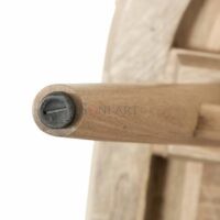 Conan Oval Mango Wood Coffee Table 38 Inch by Soni Art - Image 8