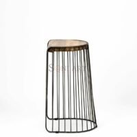 Marisol Wood and Iron Bar & Counter Stool Kitchen Counter Stool Industrial Design - Image 3