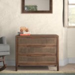 Ashley Chest Of Drawers Cane Dresser Natural Cane Solid Wood Soni Art | Wooden Cane Dresser | Solid Wood Chest of Drawers | Soni Art