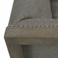 Greyport Coastal Farmhouse Upholstered Armchair with Tufted Back Solid Wood Frame Soni Art - Image 11