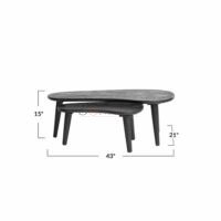 Calilo Wood Nesting Tables for Living Room - 43.0L x 21.0W x 15.0H - Image 2