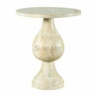 Siesto Desinger Round Pedestal Accent Table for Living Room, Hallway - Image 4