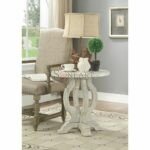 Jalna Solid Wood Sofa Side Table Accent Table White Living Room Hallway 24x25x24 Inch | Wooden Side Table | Sofa Side Table for Living Room | Living Room Side Table | Soni Art | Accent Table