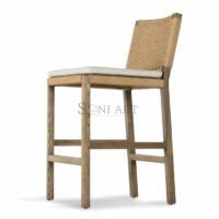 Sarve Solid Wood Rope Back Bar Stool with Performance Fabric – Soni Art - Image 6