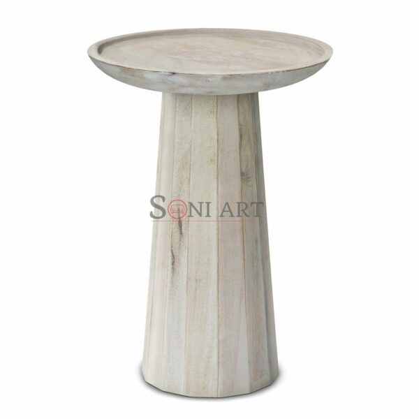 WYNDENHALL Kimball SOLID MANGO WOOD 13 inch Wide Round Contemporary Wooden Accent Table Fully Assembled 7 | Soni Art