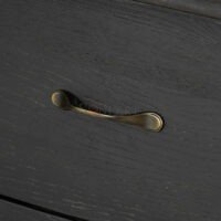 Hextor Three Drawer Dresser in Distressed Black – European Antique Style | Soni Art - Image 12