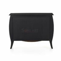 Hextor Three Drawer Dresser in Distressed Black – European Antique Style | Soni Art - Image 5