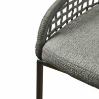 Hermosa 25" Woven Low Back Counter Stool with Iron Frame – Coastal Style | Soni Art - Image 7