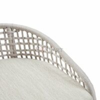 Hermosa 25" Woven Low Back Counter Stool with Iron Frame – Coastal Style | Soni Art - Image 6