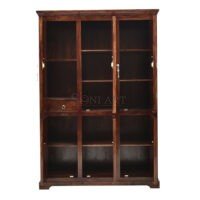 Vallet Solid Sheesham Wood Wardrobe Almira 3 Door Classic Closet Soni Art - Image 4