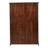 Vallet Solid Sheesham Wood Wardrobe Almira 3 Door Classic Closet Soni Art - Image 7