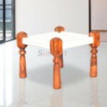 Rajasthani Charpai Pidha Made of Solid Sheesham Wood Hand Woven Living Room | Woven Furniture Online | Sheesham Wood Stool Online | Sheesham Wood Furniture Online