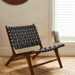 Breda Wooden Woven Accent Chair for Living Room | Buy Wooden Accent Chair Online | Solid Wood Accent Chair | Woven Furniture Online by Soni Art