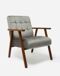 Solene Tufted Suede Chair Velvet Accent Chair - Image 3