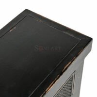 Imperial 78" Solid Reclaimed Wood Heavy Carved Console Table - Image 11