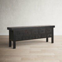 Imperial 78" Solid Reclaimed Wood Heavy Carved Console Table - Image 2