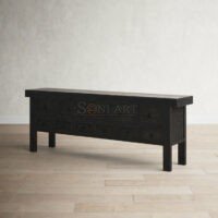 Imperial 78" Solid Reclaimed Wood Heavy Carved Console Table - Image 3