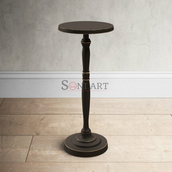 Crawford Vintage Black Metal End Table – Traditional Accent Table by Soni Art | Buy Metal Furniture for Living Room | Buy Living Room Furniture Online | Sofa Side Table Online