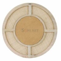 Klen Round Wall Mirror with Solid Wood Woven Cane Frame | Natural Accent Mirror for Bedroom or Entryway | Soni Art - Image 9