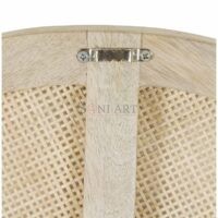 Klen Round Wall Mirror with Solid Wood Woven Cane Frame | Natural Accent Mirror for Bedroom or Entryway | Soni Art - Image 6