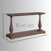 Siesto Solid Wood Console Table Length 54'' Living Room Hallway - Image 5