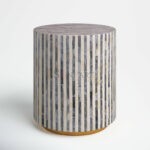 Bohemian Flam Bone Inlay End Table Side Table Living Room Bedroom | Wooden End Table | Wooden Side Table | Bone Inlay Table | Soni Art