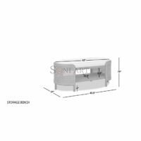 London Solid Wood Bench With Storage Shelf Underneath - Image 3