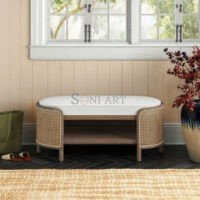 London Solid Wood Bench With Storage Shelf Underneath - Image 8