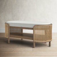 London Solid Wood Bench With Storage Shelf Underneath - Image 2