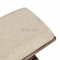 Calder Solid Wood Bench with Trestle Base – Rustic 3-Seater Entryway or Dining Bench | Soni Art - Image 6