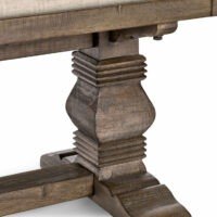 Calder Solid Wood Bench with Trestle Base – Rustic 3-Seater Entryway or Dining Bench | Soni Art - Image 5