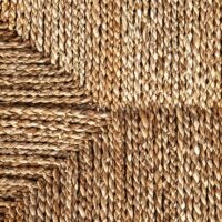 Calilo Solid Mahogany and Seagrass Entryway Bench Coastal 3-Seater Soni Art - Image 6