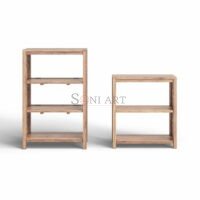 Mosaic Solid Wood Bookcase Set – 2-Tier 3-Tier Geometric Shelving Units for Living Room Office | Soni Art | Wooden Bookcase Set | 3 tier bookcase | 2 tier bookcase | Wooden Bookcase | Soni Art
