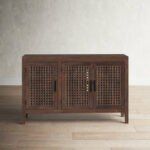 Crossweave Charm Solid Wood Sideboard Media Console | Mango Wood Sideboard | Solid Wood Sideboard | Wooden Storage Furniture | Soni Art
