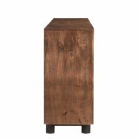 Aurelle 70” Solid Wood Sideboard – Hand-Carved Floral Cabinet with Shelves | Soni Art - Image 5