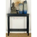 Hosten Wooden 1 Shelf Console Table | Solid Wood Console table | Console Table for the Living Room | Living Room Furniture | Soni Art