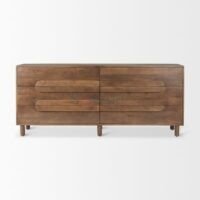 Rochelle Medium Brown Solid Mango Wood 6 Drawer Sideboard Cabinet | Solid Wood Sideboard by Soni Art | Wooden Dining Sideboard | Solid Wood Furniture Online