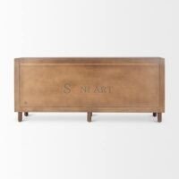 Rochelle Medium Brown Solid Mango Wood 6 Drawer Sideboard Cabinet - Image 4